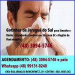 Em São José SC aplicação das Gotinhas de Jaraguá do Sul para Sinusite e Rinite 