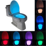 Luz LED 8 cores - Sensor automático para vaso sanitário